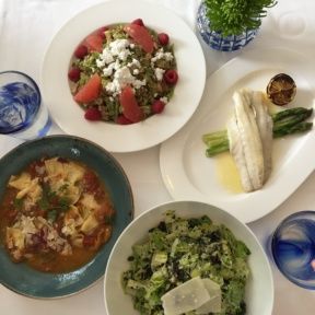 Gluten-free lunch spread from The Belvedere at The Peninsula Beverly Hills